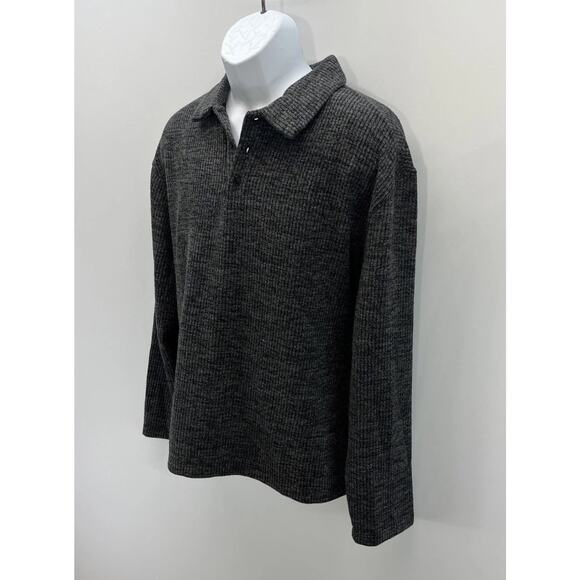 Simply Southern Charcoal Gray Long Sleeve Polo Knit Size Large Men’s - Picture 4 of 8
